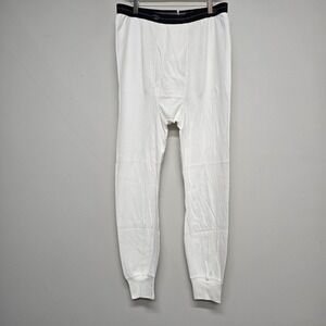 Duofold Thermal Base Layer Pants Men's L White Cotton Blend Long Johns
